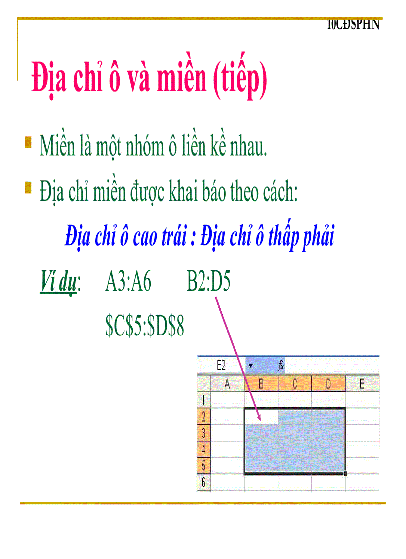 image for page Bai giang Excel