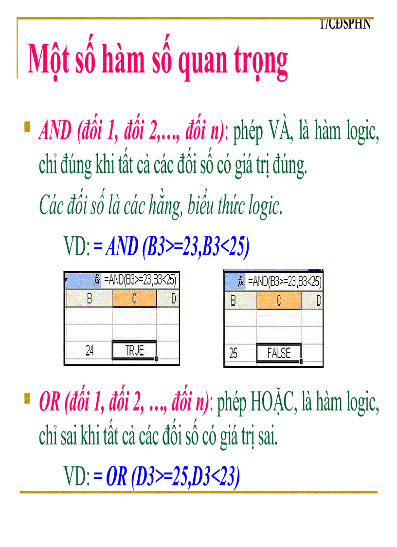 image for page Bai giang Excel