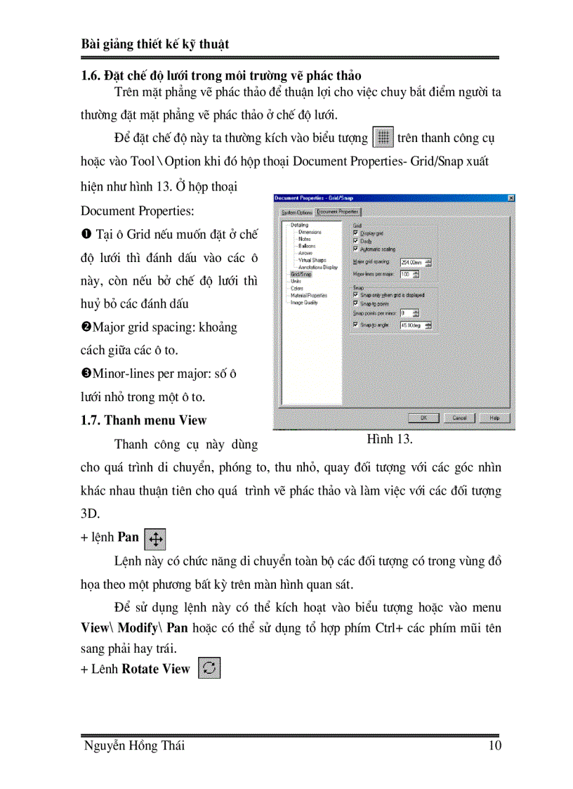image for page Bai giang SOLIDWORK02 chuong 1