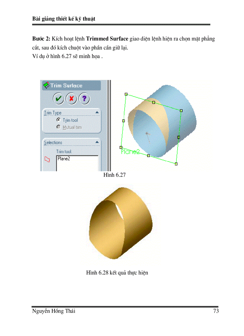 image for page Bai giang SOLIDWORK02 chuong 6