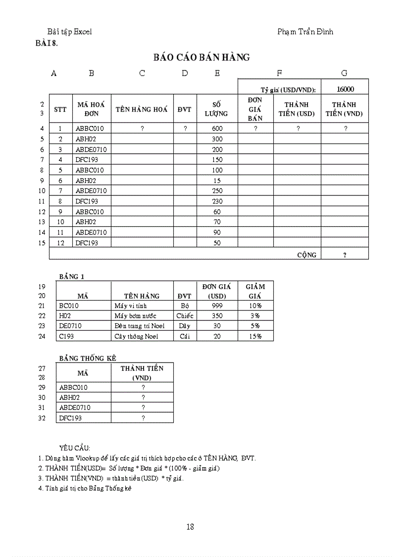 image for page Bài Tập Excel