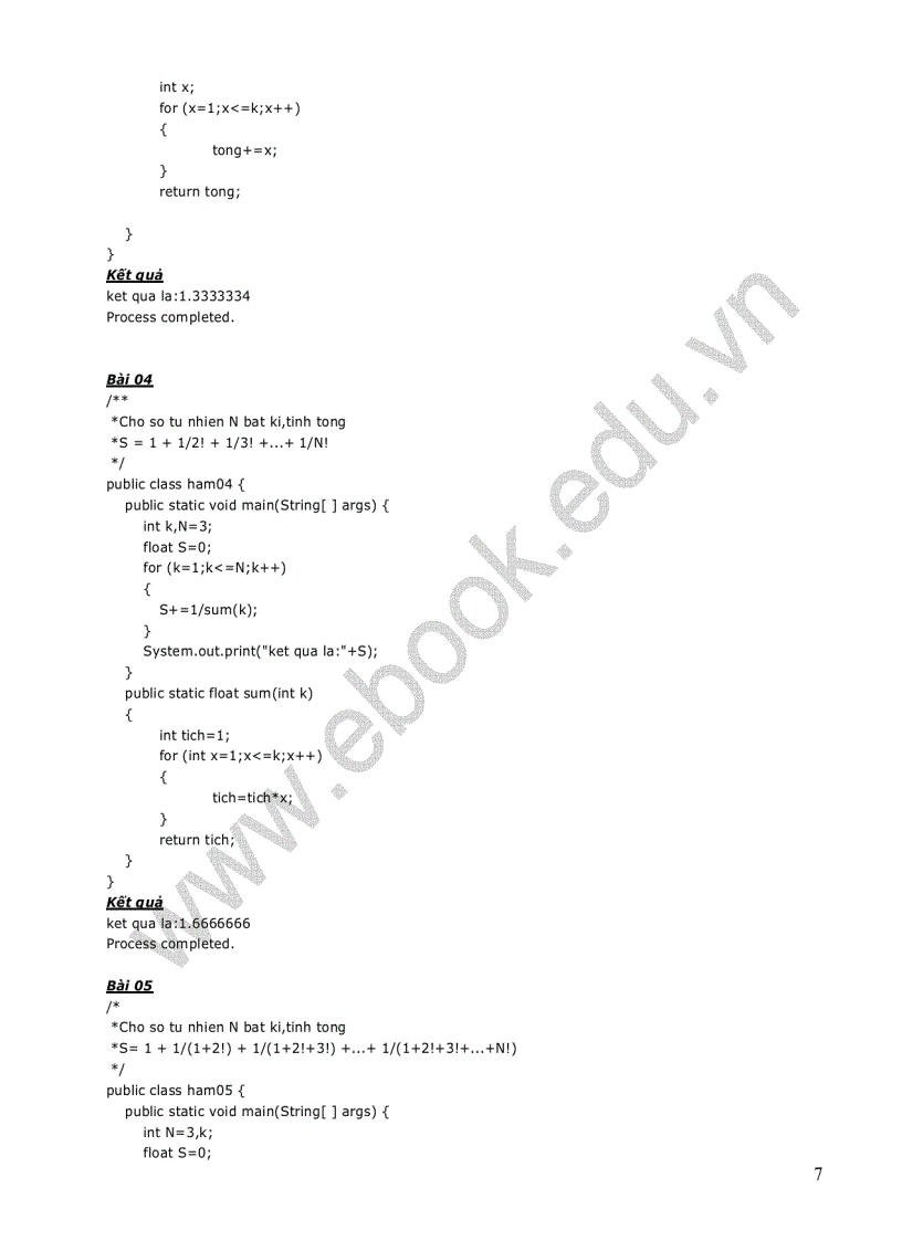 image for page Bài tập Java hay