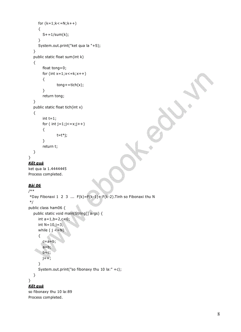 image for page Bài tập Java hay