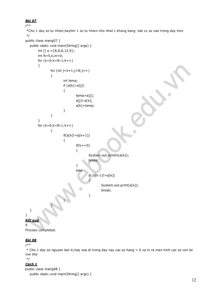 image for page Bài tập Java hay