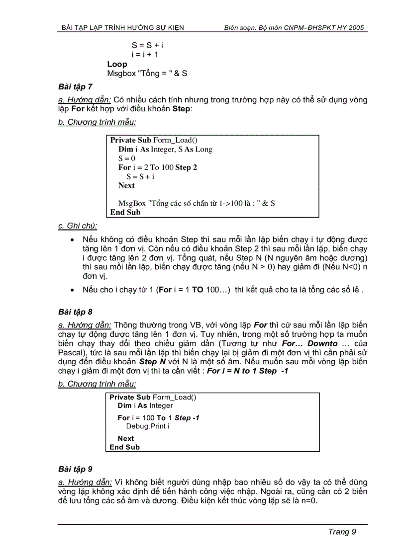 image for page Bài tập lập trình Visual Basic 6 0