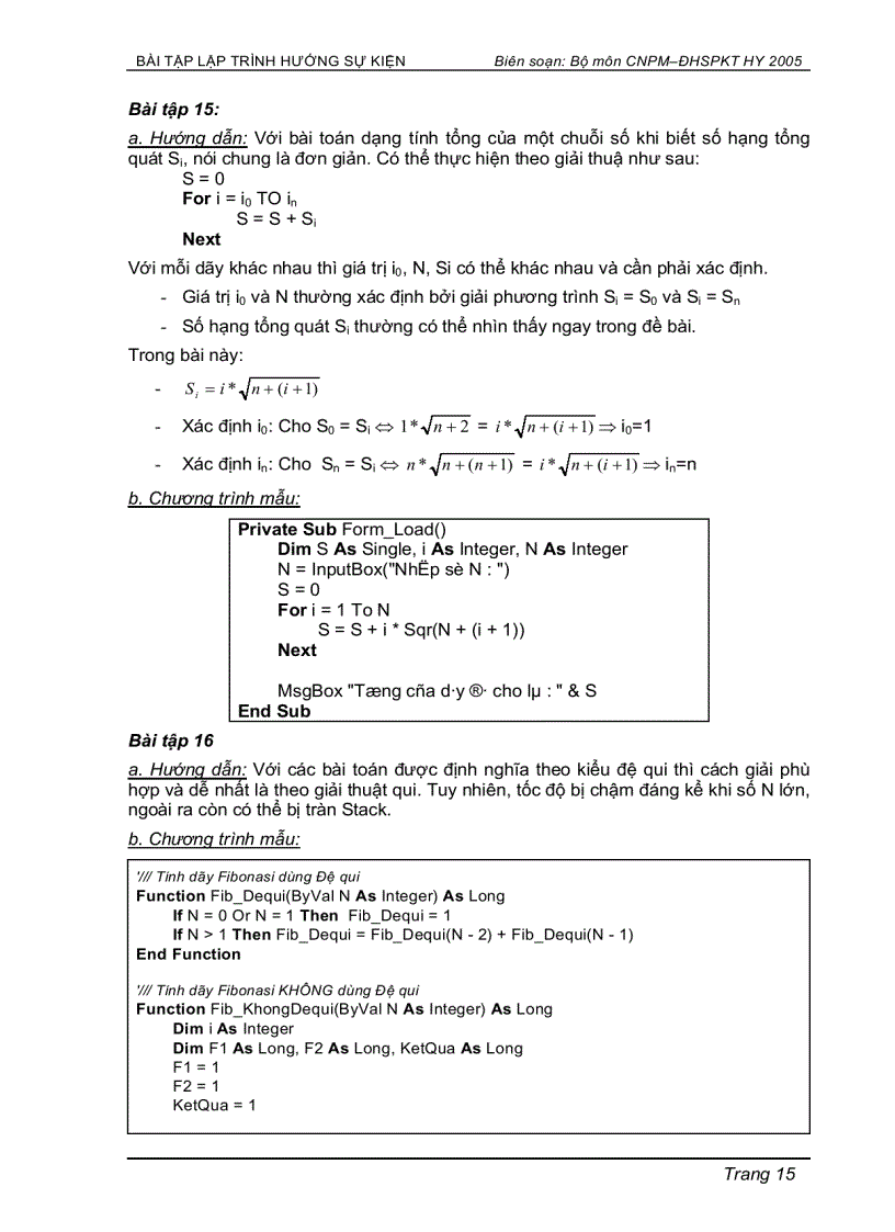image for page Bài tập lập trình Visual Basic 6 0