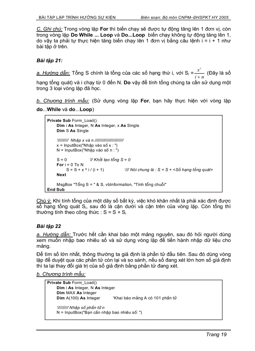 image for page Bài tập lập trình Visual Basic 6 0