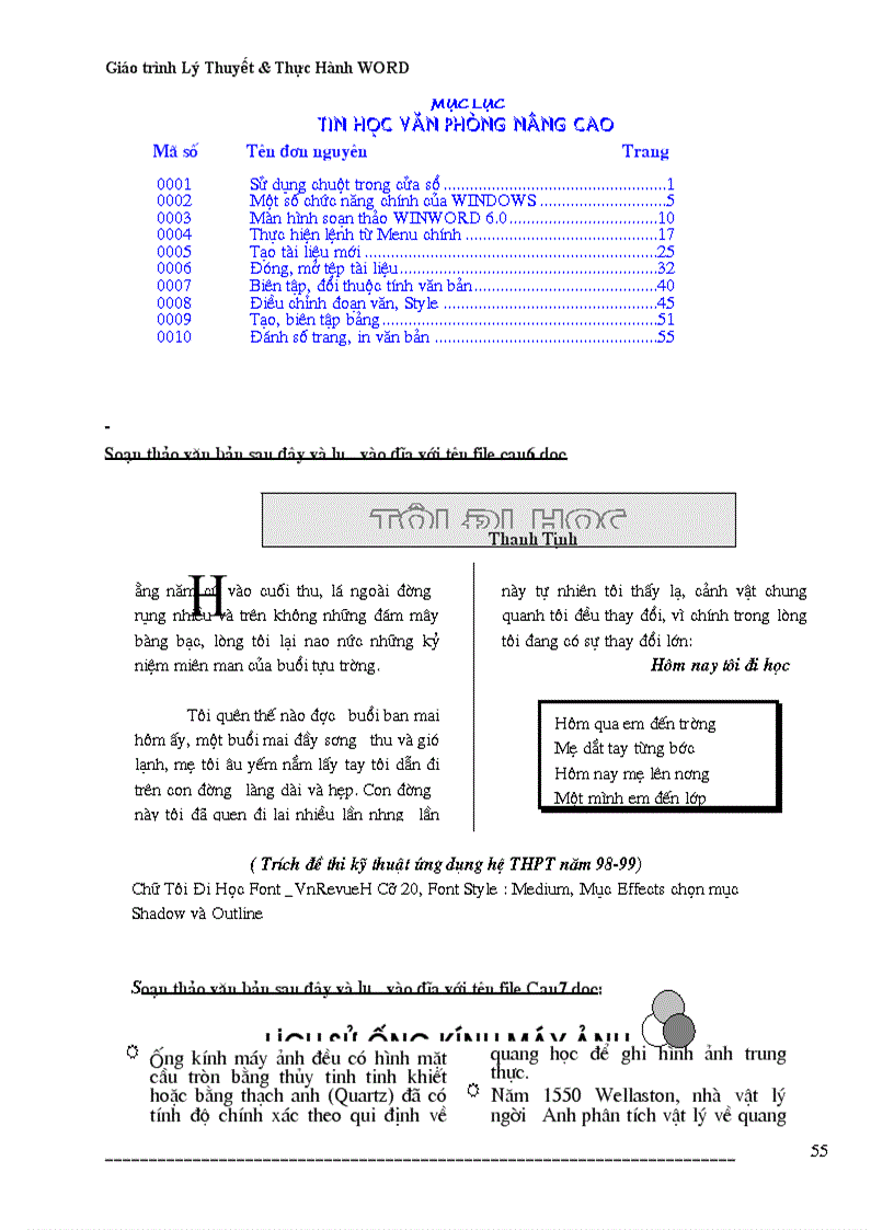 image for page Bài tập thực hành Word