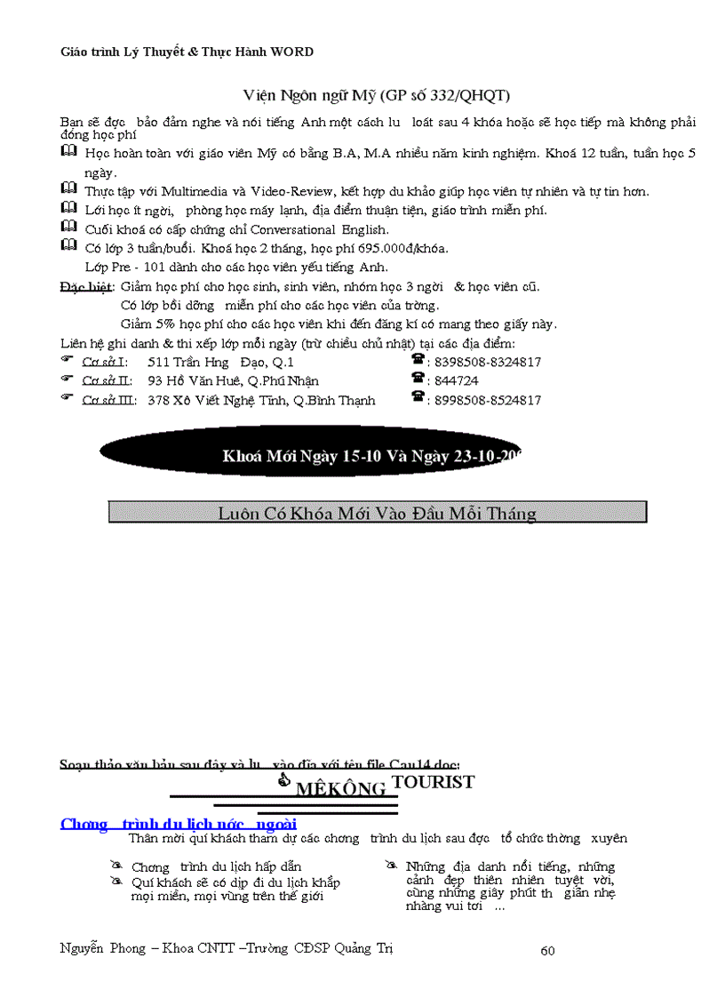 image for page Bài tập thực hành Word