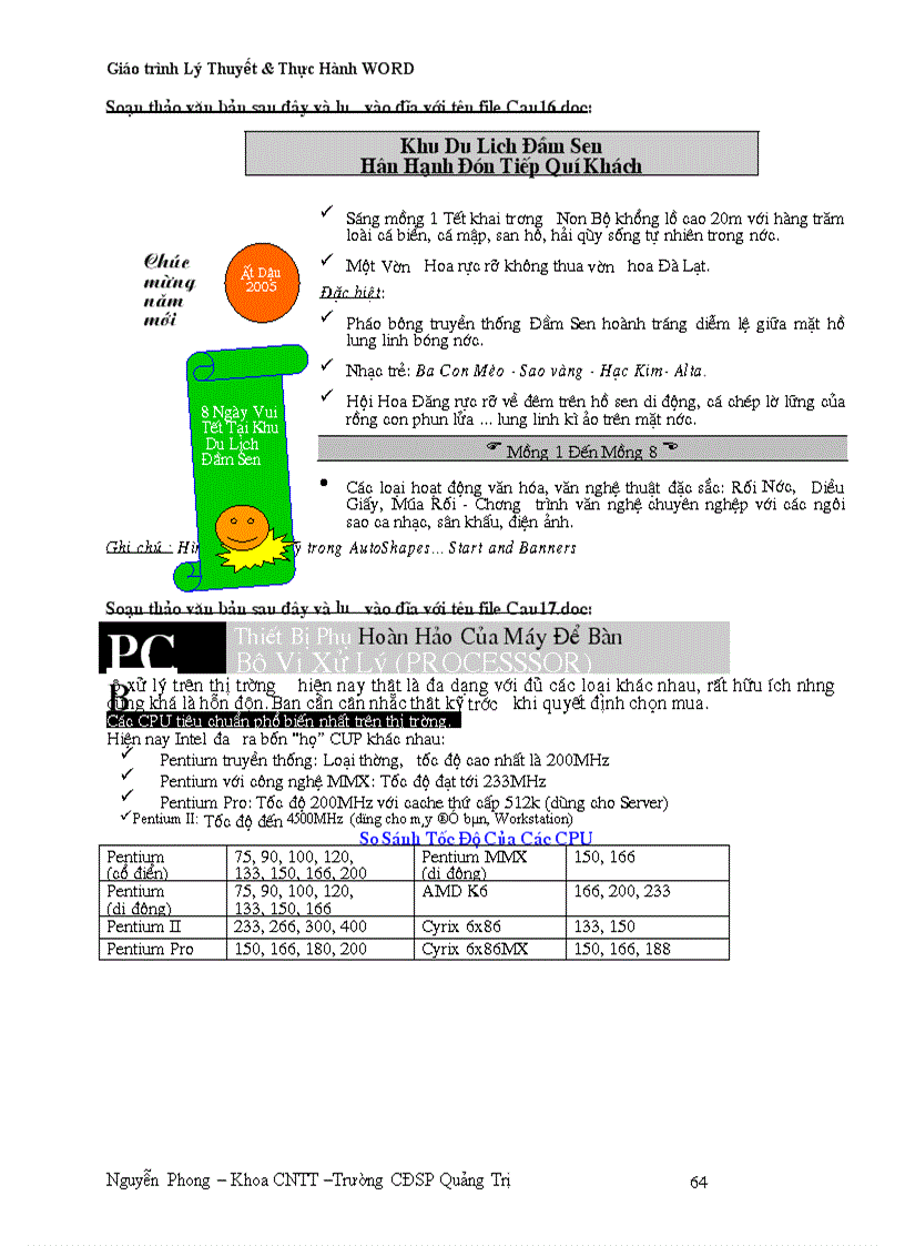 image for page Bài tập thực hành Word