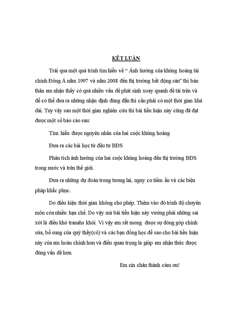 image for page Bài viết về Ảnh hưởng của khủng hoảng 1997 và 2008 đến thị trường bất động sản việt nam