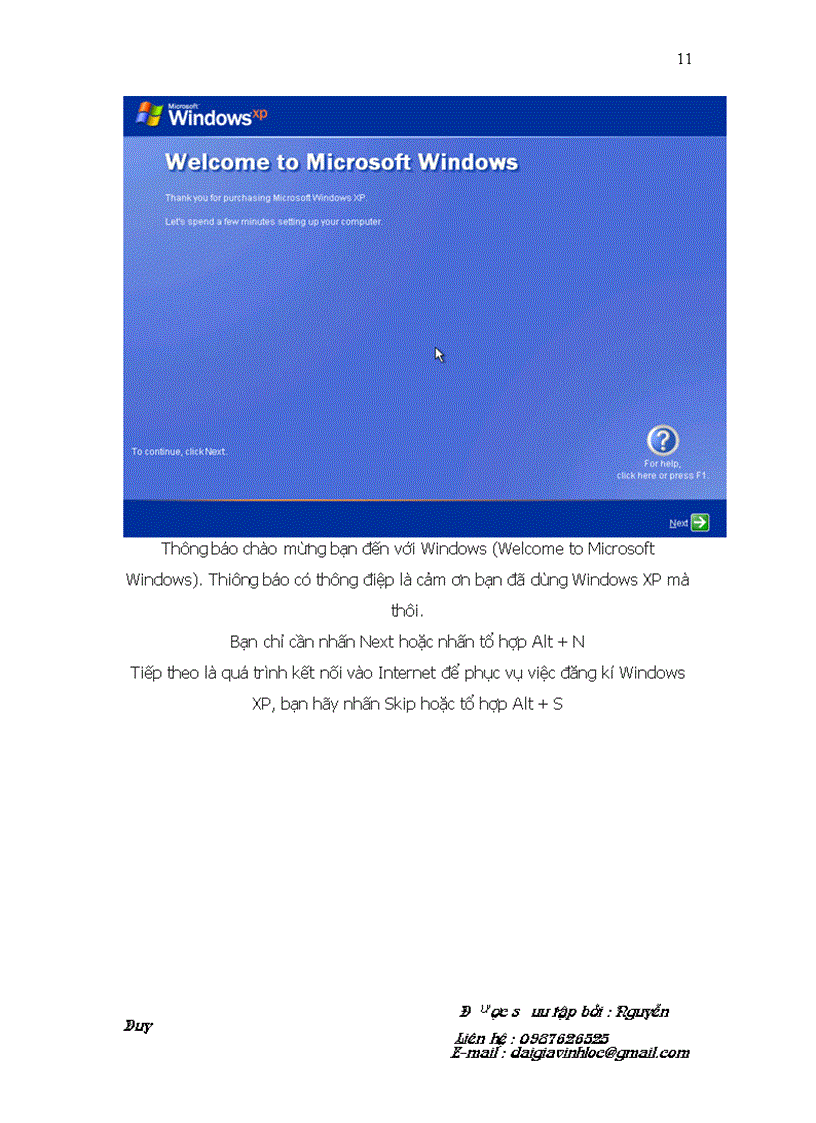 image for page Cách cài đạt Win XP