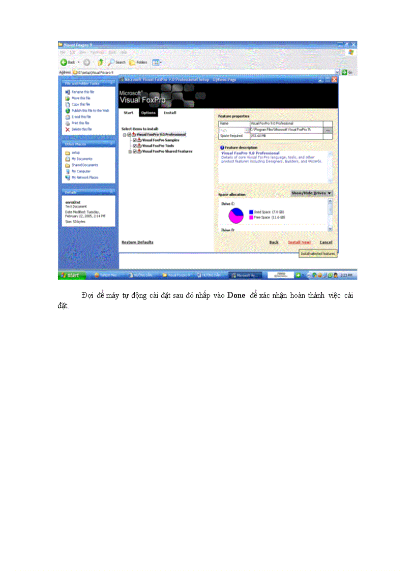 image for page Cach cai visual foxpro
