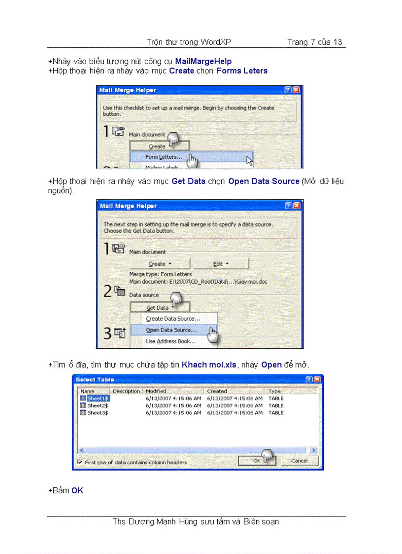 image for page Cách trộn thư trong word