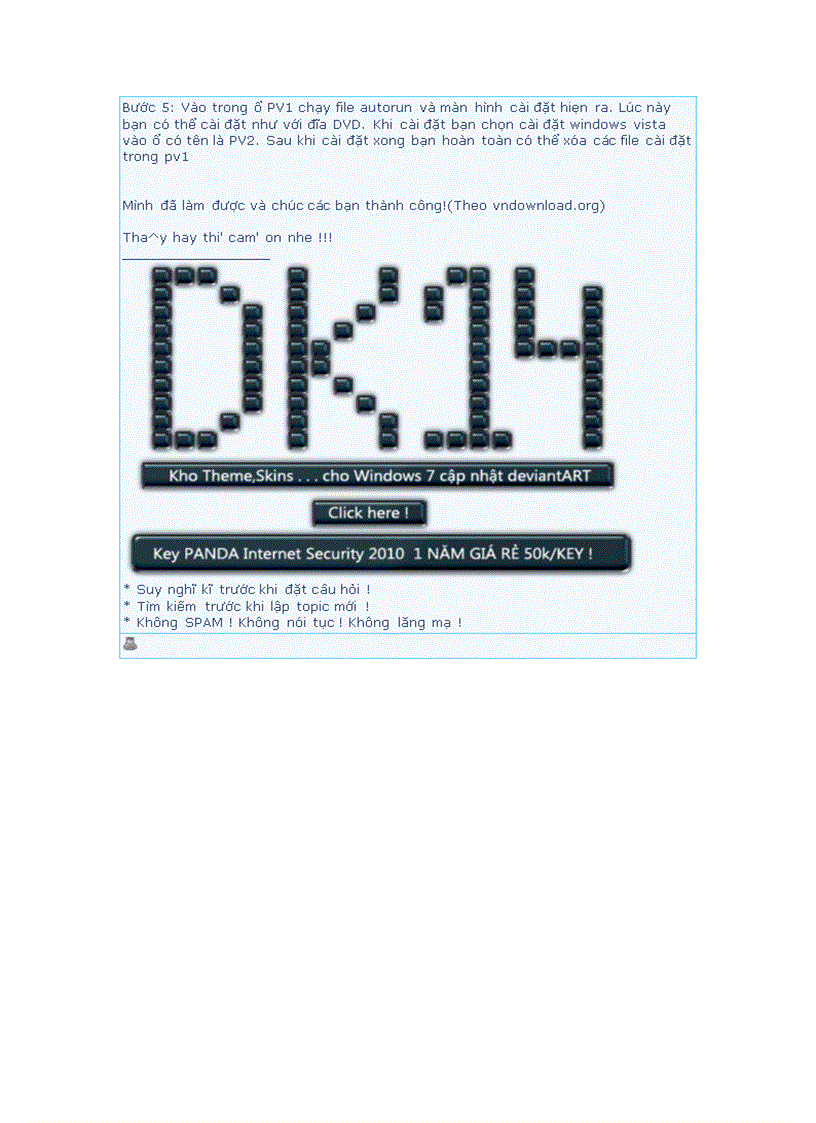 image for page Cai dat vista khong can o dia dvd