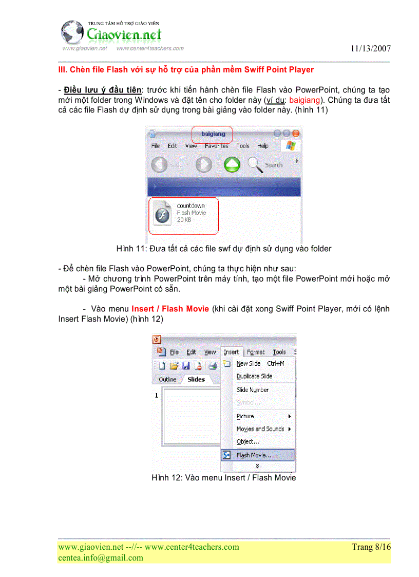 image for page Chèn Flash vào PPT