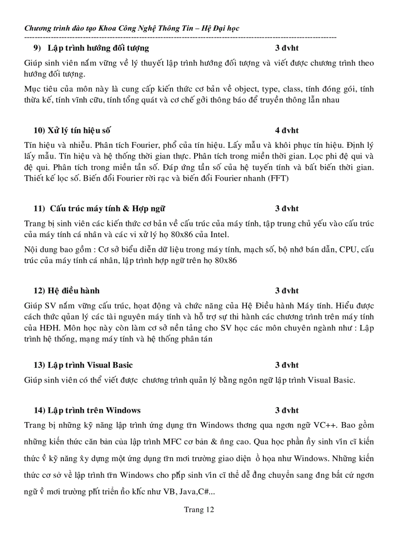 image for page Chuongtrinhdaotao khoa tin hoc pdf