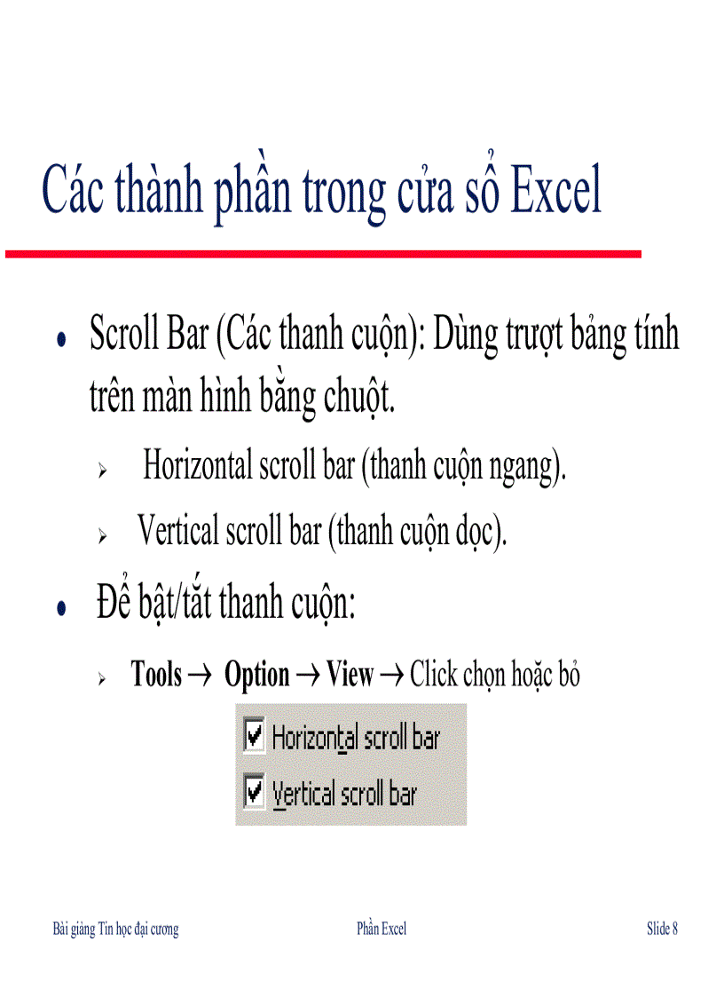 image for page Excel 2003 TL cho sinh vien ĐH