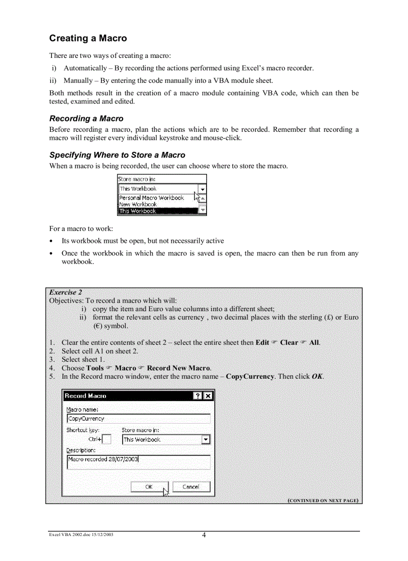 image for page Excel Macro Development using VBA