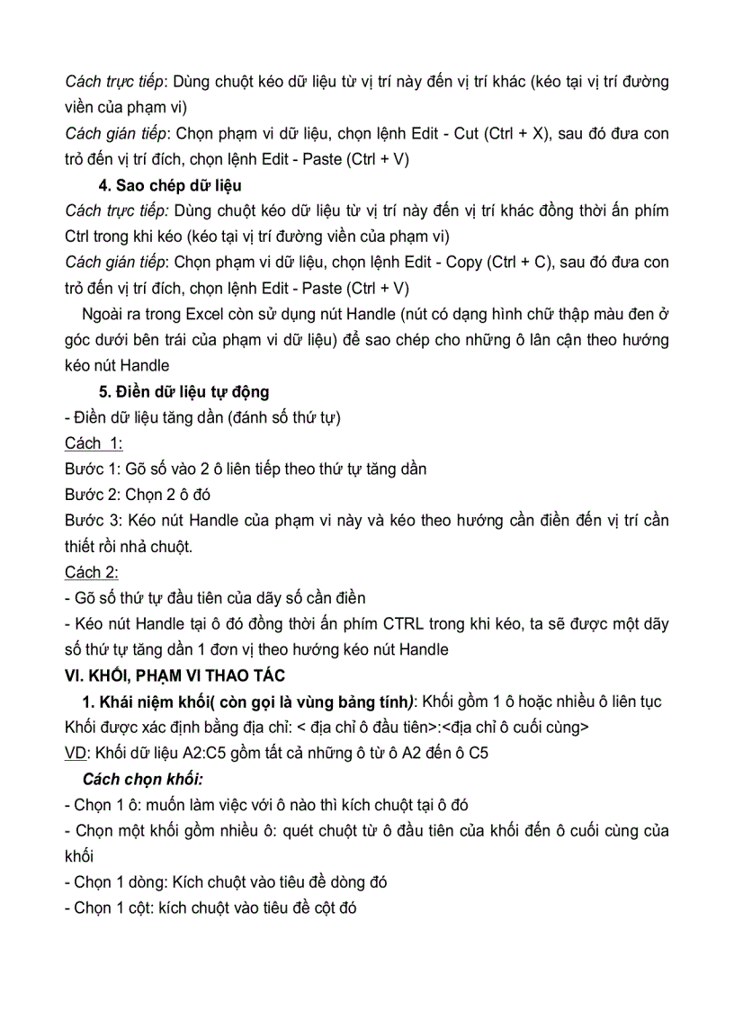 image for page Excel toàn tập Chuong II