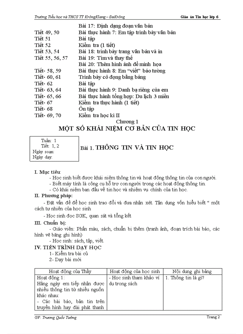 image for page Giao an Tin hoc 6