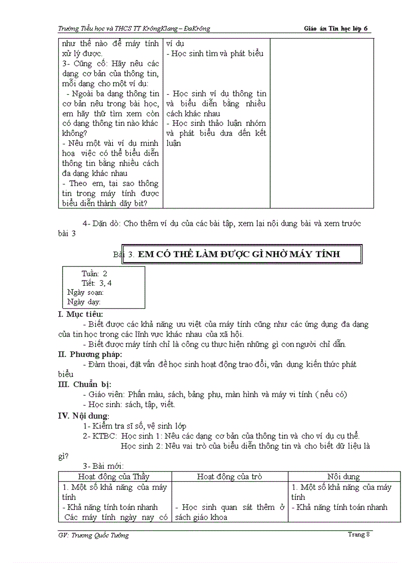 image for page Giao an Tin hoc 6