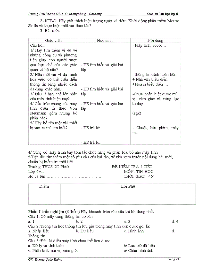 image for page Giao an Tin hoc 6