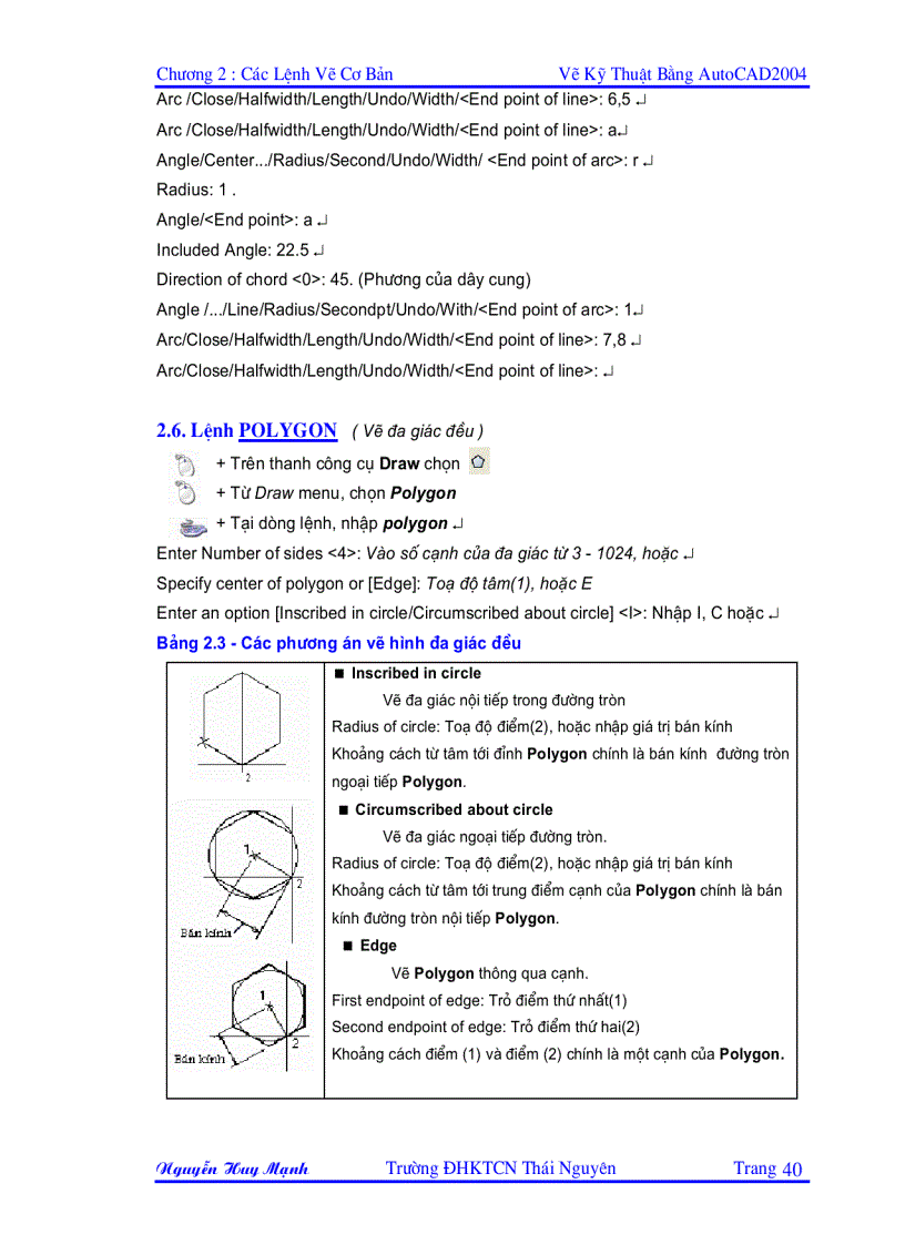 image for page Giáo trình AutoCad Chuong 2