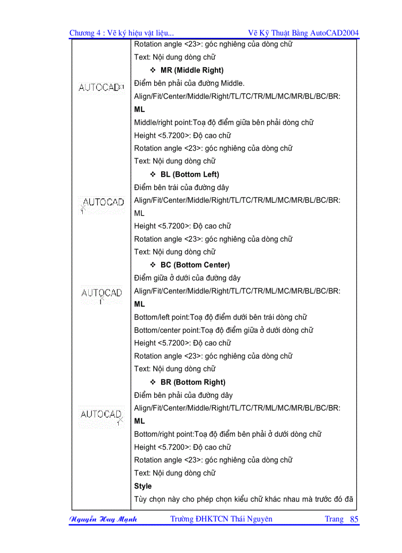image for page Giáo trình AutoCad Chuong 4