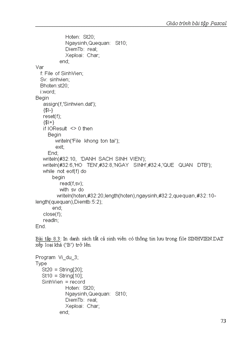 image for page Giao trinh Bai tap Pascal