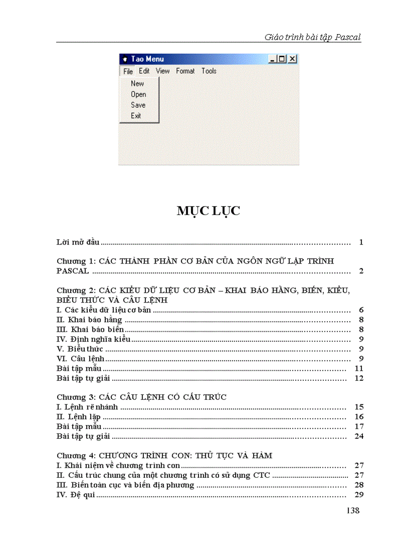 image for page Giao trinh Bai tap Pascal