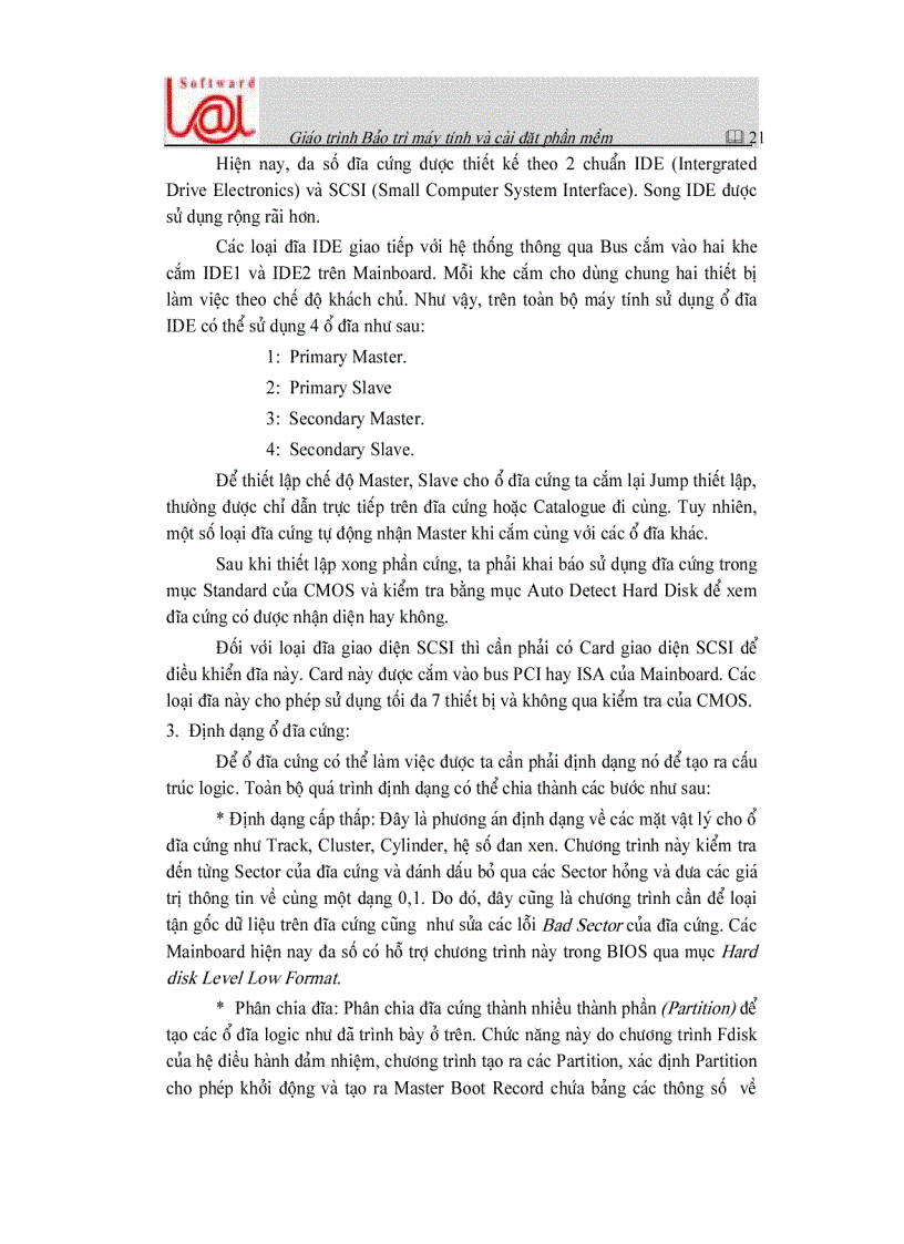 image for page Giáo trình bảo trì hệ thống