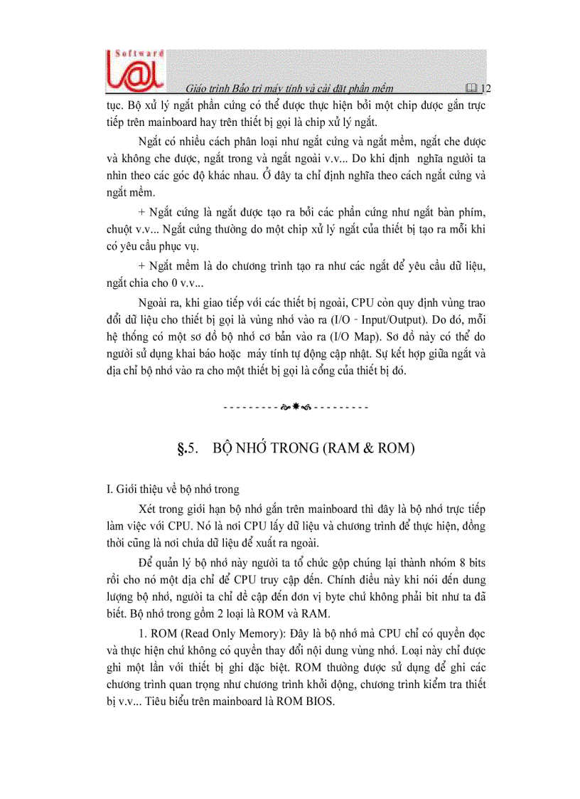 image for page Giao trinh bao tri va cai dat phan mem