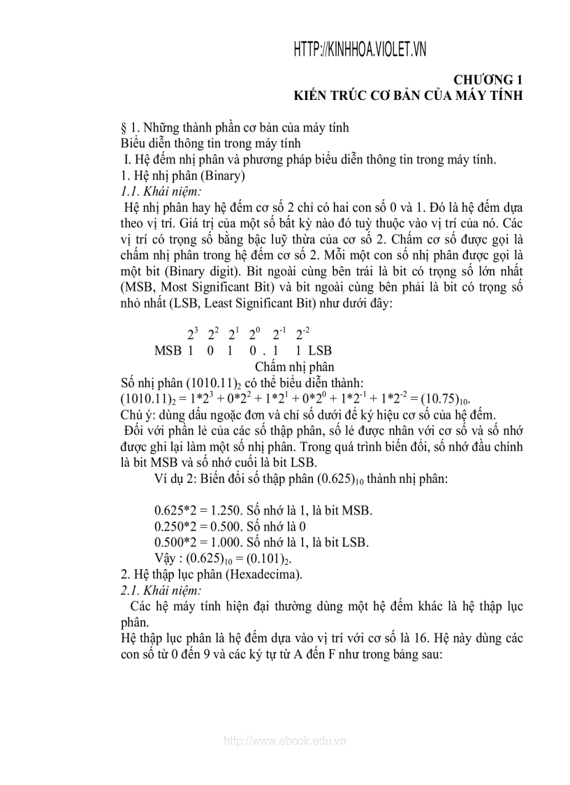 image for page Giao trình cấu trúc máy tính