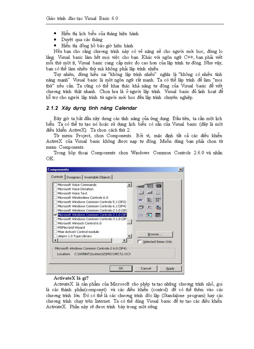 image for page Giáo trình đào tạo Visual Basic 6 0