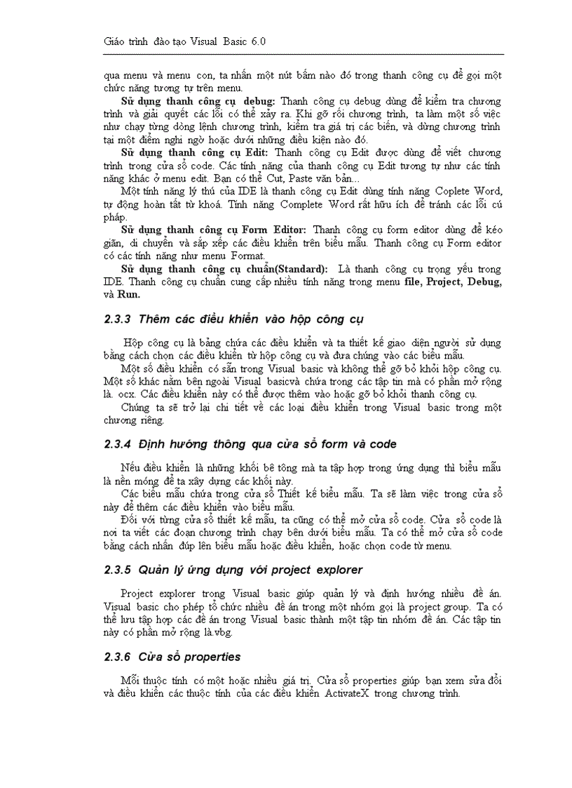 image for page Giáo trình đào tạo Visual Basic 6 0