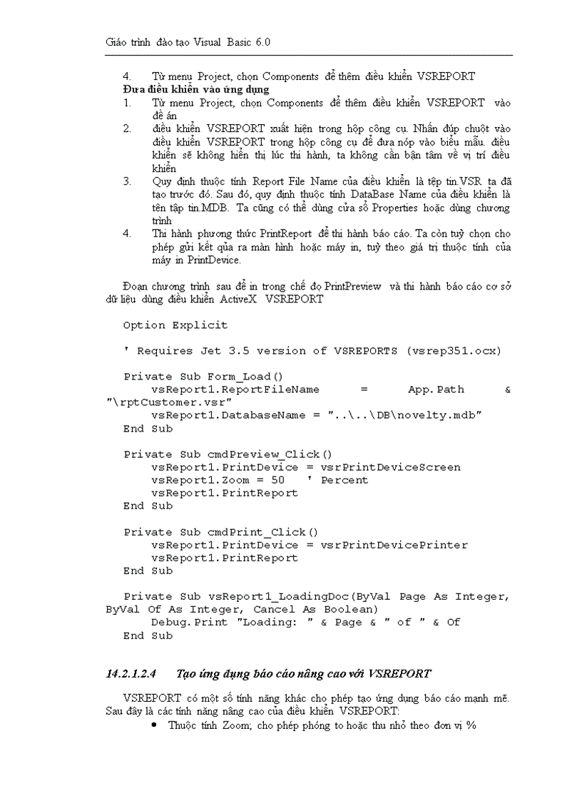 image for page Giáo trình đào tạo Visual Basic 6 0