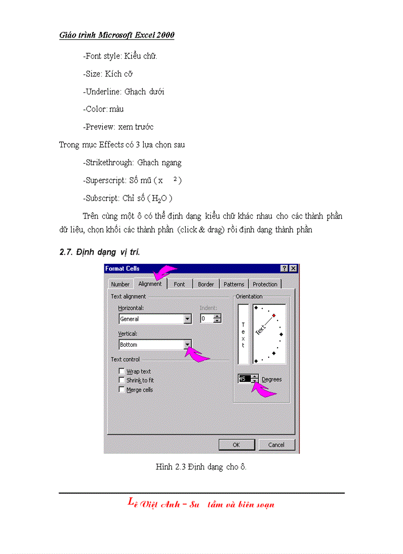 image for page Giáo trình Excel 2000 bài 2