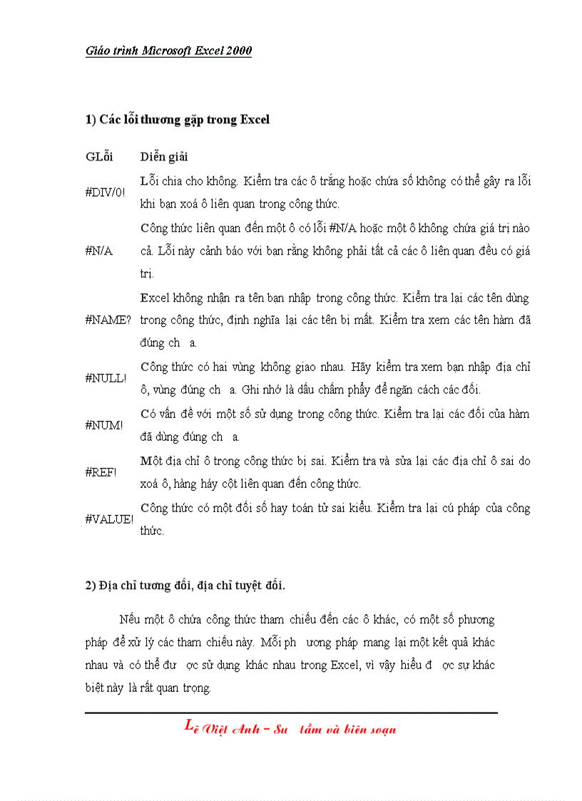 image for page Giáo trình Excel 2000 bài 3