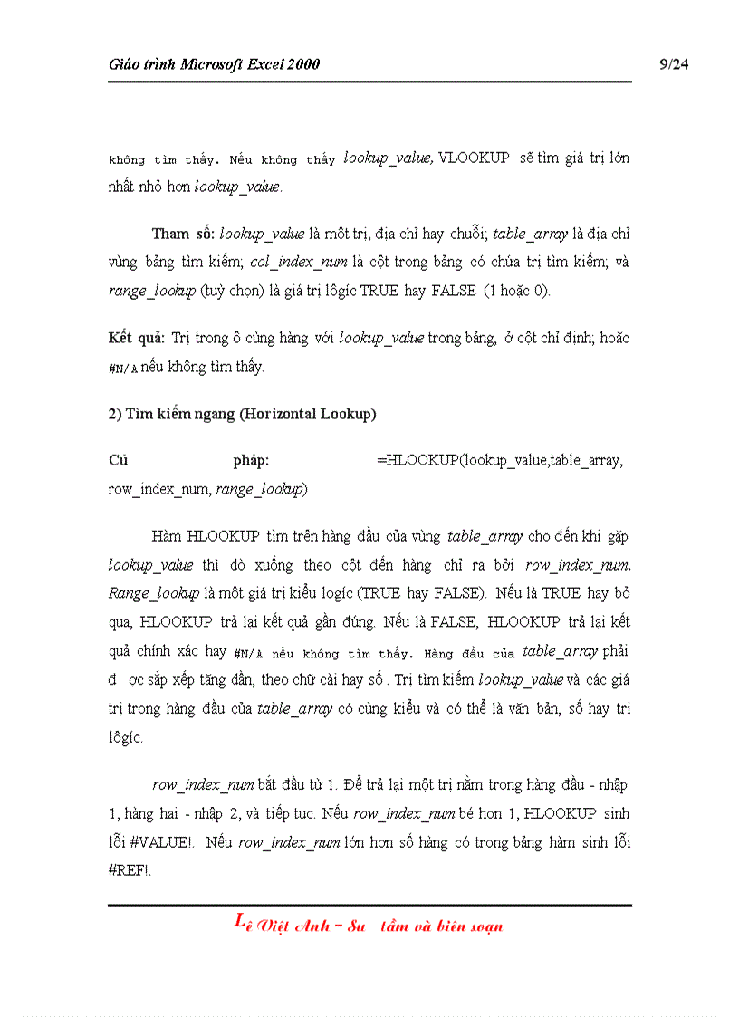 image for page Giáo trình Excel 2000 bài 4