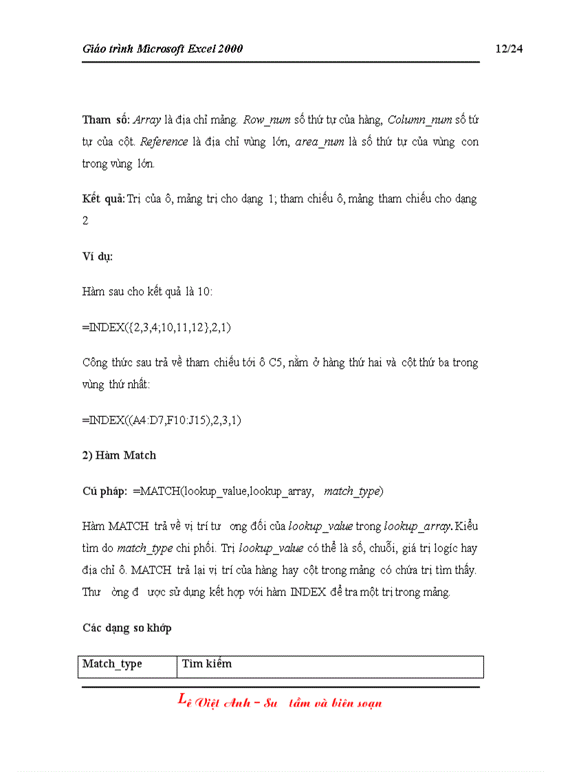 image for page Giáo trình Excel 2000 bài 4