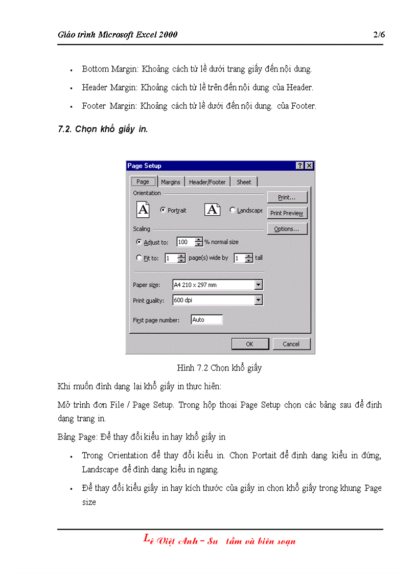 image for page Giáo trình Excel 2000 bài 7