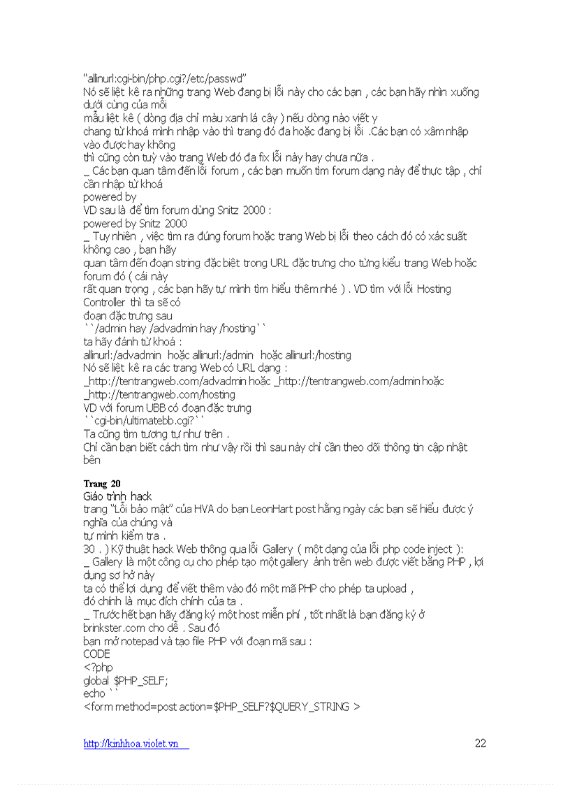 image for page Giáo trình Hack