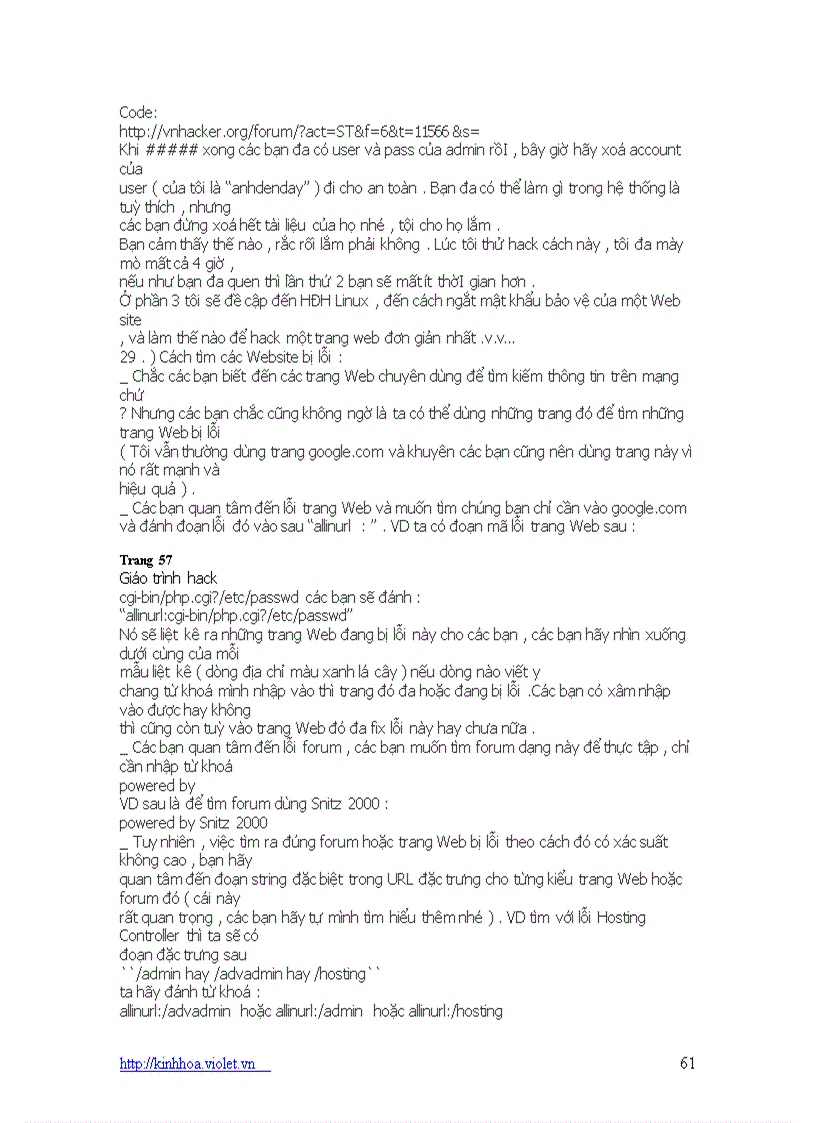 image for page Giáo trình Hack