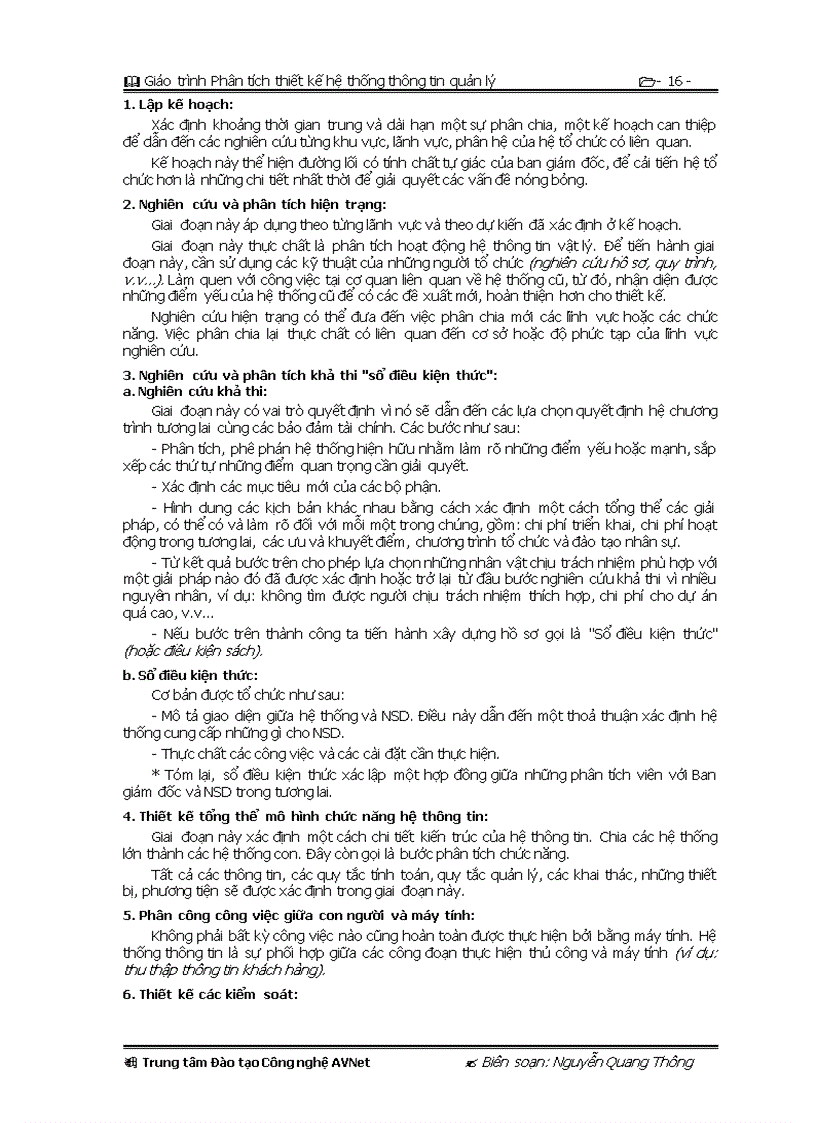 image for page Giáo trình Phân tích thiết kế hệ thống thông tin quản lí