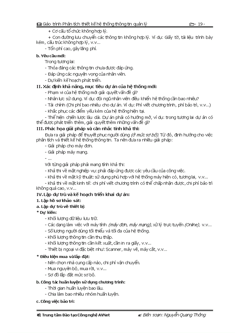 image for page Giáo trình Phân tích thiết kế hệ thống thông tin quản lí