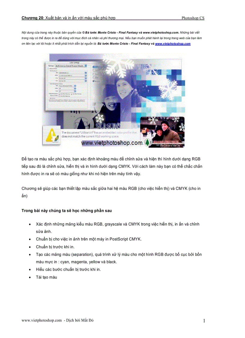 image for page Giáo trình photoshop cs chương cuối