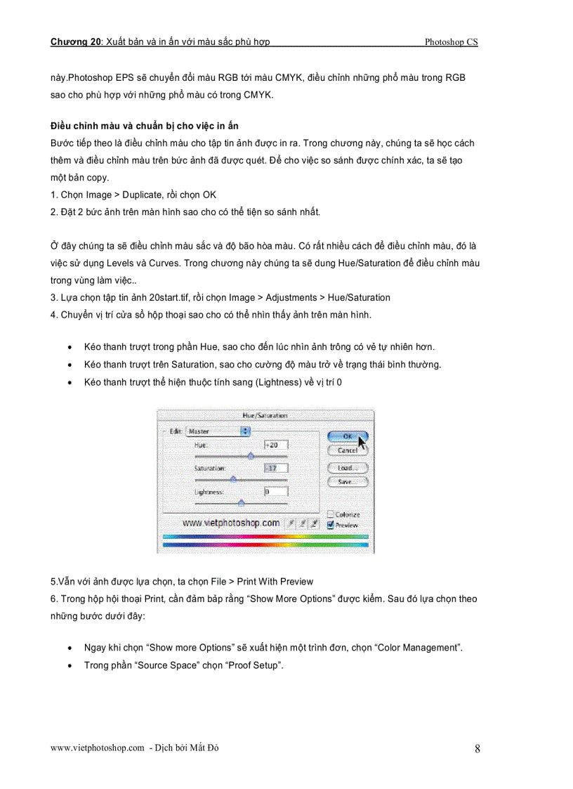 image for page Giáo trình photoshop cs chương cuối