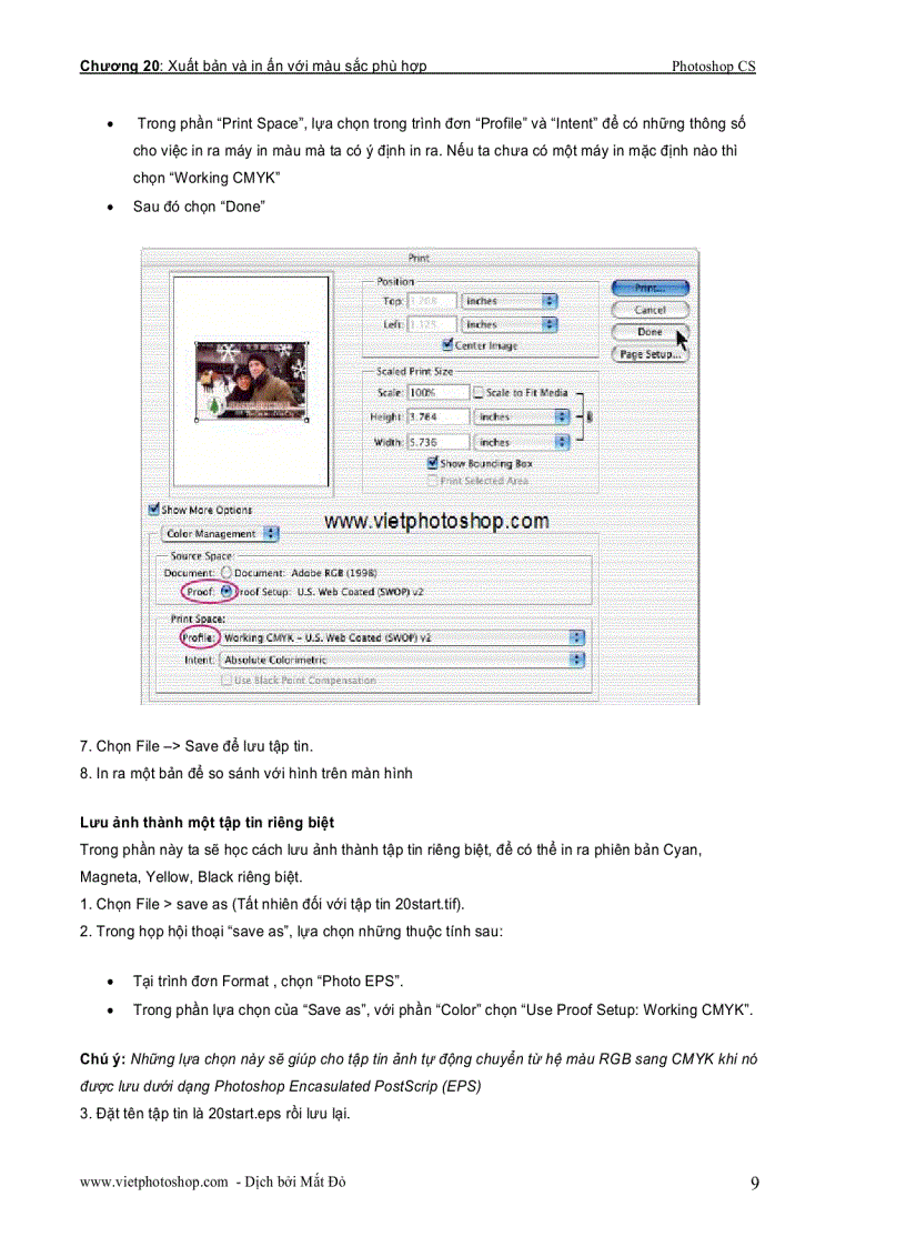 image for page Giáo trình photoshop cs chương cuối