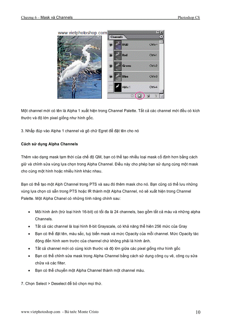 image for page Giáo trình photoshop cs chương VI